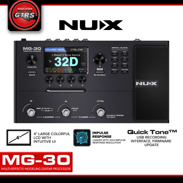 NUX MG 30 Multi Effects Modeling Guitar Processor Guitar Pedal Lazada PH