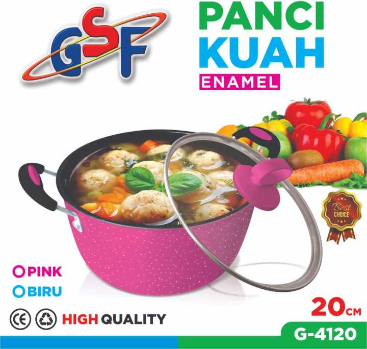 Panci Kuah Enamel Gsf G Panci Kuah Cm Panci Anti Lengket