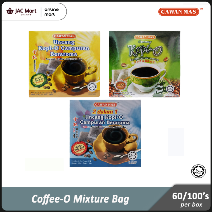 Cawan Mas Kopi O Mixture Bag 金杯咖啡乌 1KG 100 s x 10G Lazada