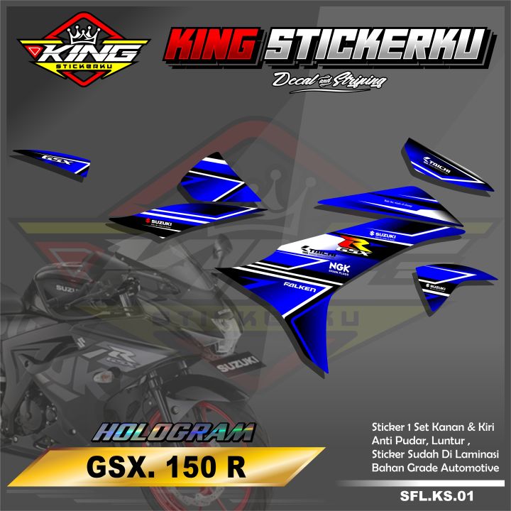 Sticker Striping Variasi Suzuki GSX 150 R Decal Stiker Striping Motor