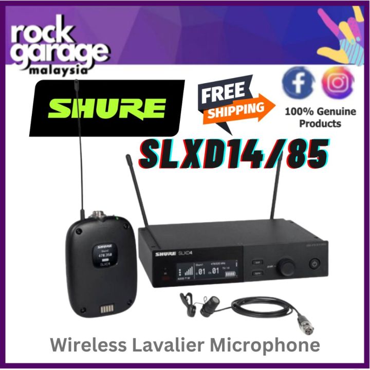 Shure SLXD14 85 Wireless System With SLXD1 Bodypack Transmitter And