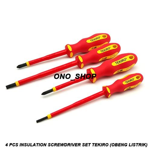 Pcs Insulation Screwdriver Set Tekiro Obeng Listrik Lazada Indonesia