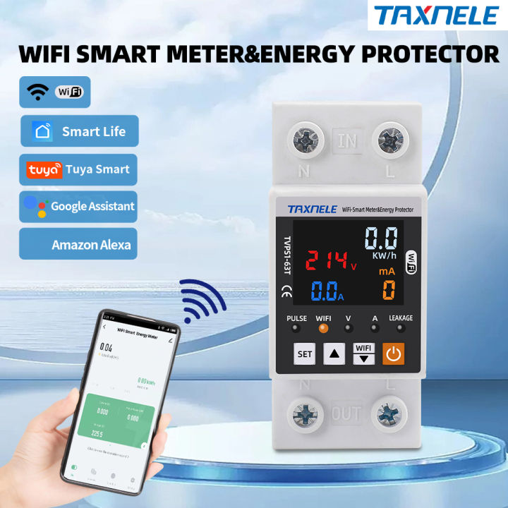 Tuya Wifi Smart Circuit Breaker A Earth Leakage Over Under Voltage