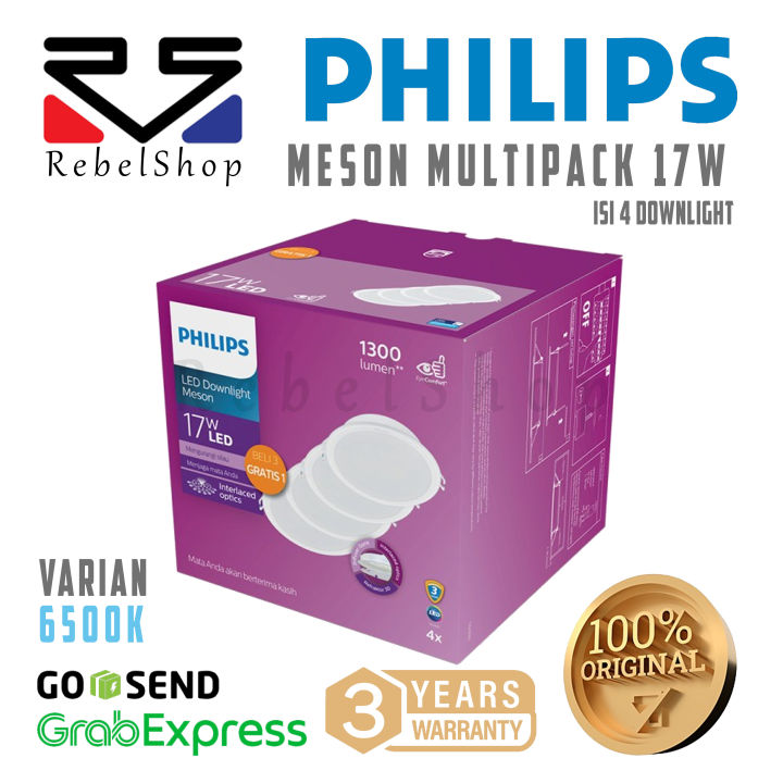 Philips Meson Multipack Isi Lampu Led Downlight W Bulat D