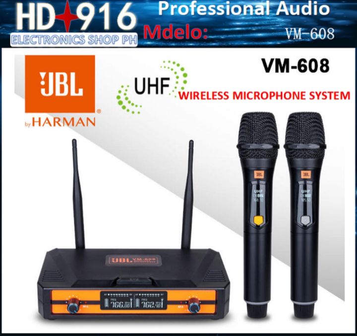 The JBL VM 608 Professional UHF Digital Dual Wireless Microphone VM608