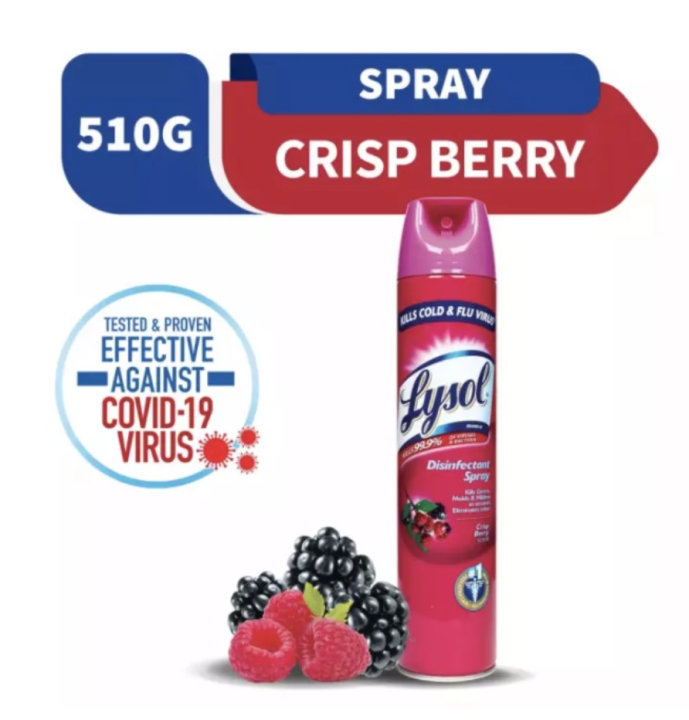 LYSOL Disinfectant Spray Crisp Berry Scent 510g Lazada PH