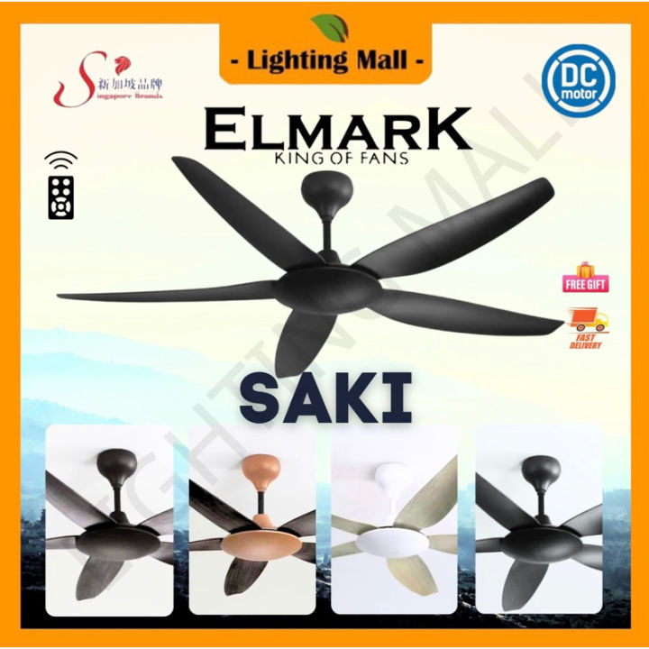 New Elmark Saki Ceiling Fan Inch Remote Control Dc Motor