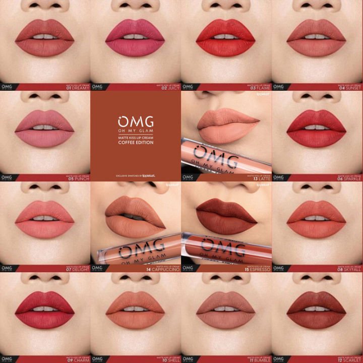 OMG Oh My Glam Matte Kiss Lip Cream Ombre Lazada Indonesia