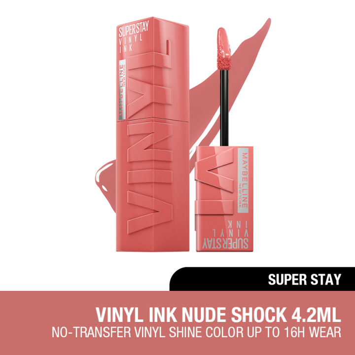 MAYBELLINE Super Stay Vinyl Ink Nude Shock 100 Charmed Lazada