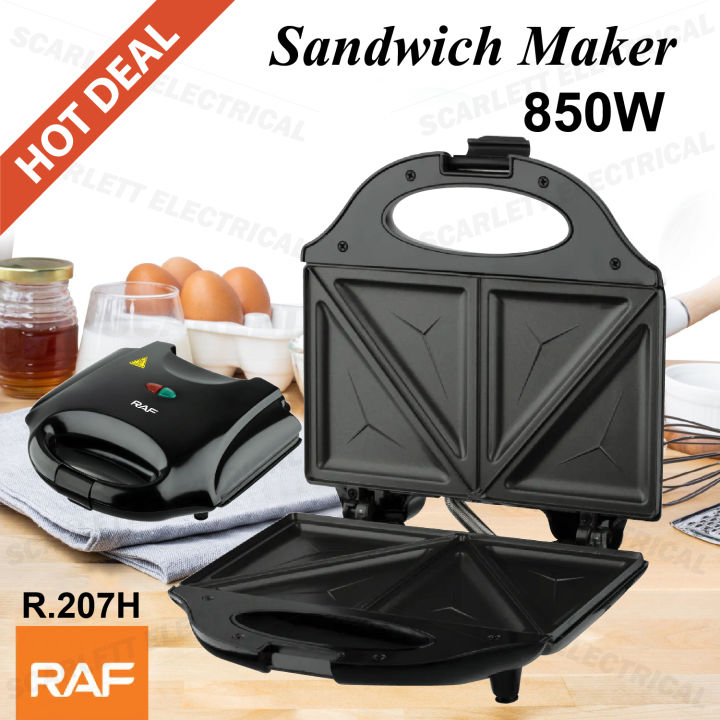 RAF Sandwich Maker Panini Press Toaster 850W Non Stick Coated Double