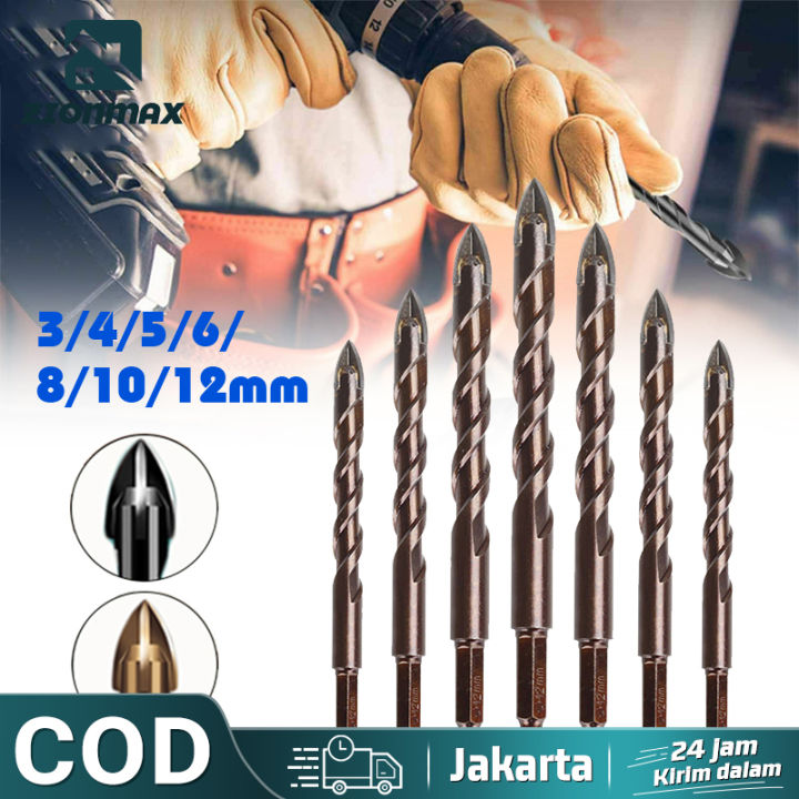 7pcs Mata Bor Granit 3 12mm Mata Bor Drill Multifungsi Mata Bor Cross