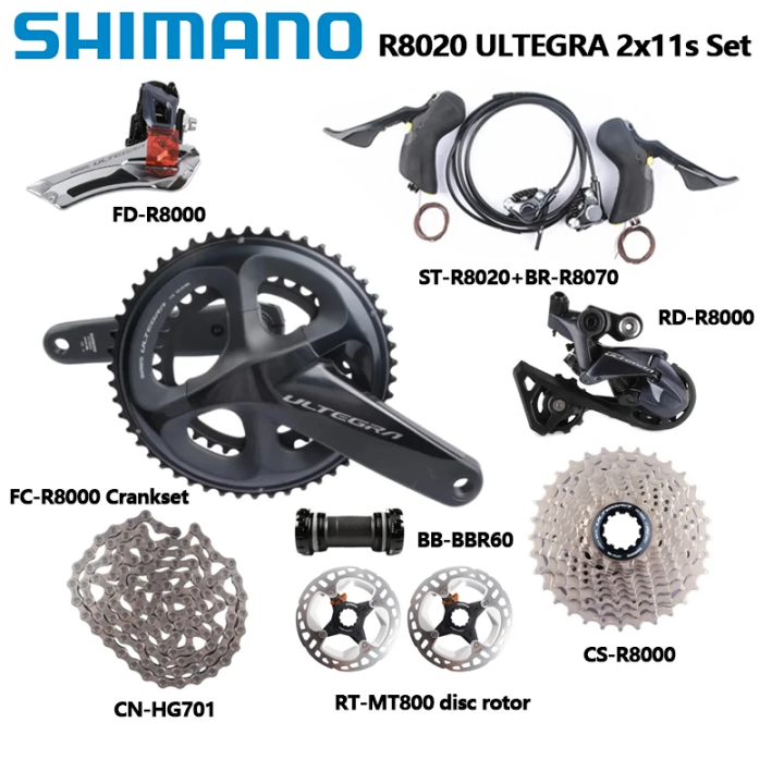 Shimano Ultegra R8020 R8070 Groupset 2x11 Speed R8000 Crankset Rear