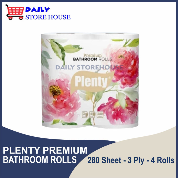 Tissue Plenty Premium Bathroom Rolls Tisu Gulung Toilet Tebal Ply