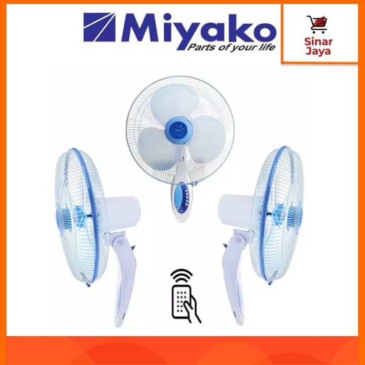 Miyako Kaw Rc Wall Fan Kipas Angin Dinding Dengan Remote Control