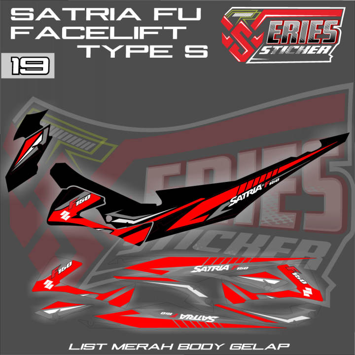 Striping Satria Fu Facelift Type S Uv Transparan Premium Keren Lis