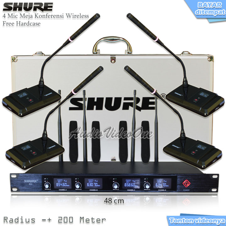 Mic Meja Wireless Shure M Ktv Series Microphone Werles Mik Podium