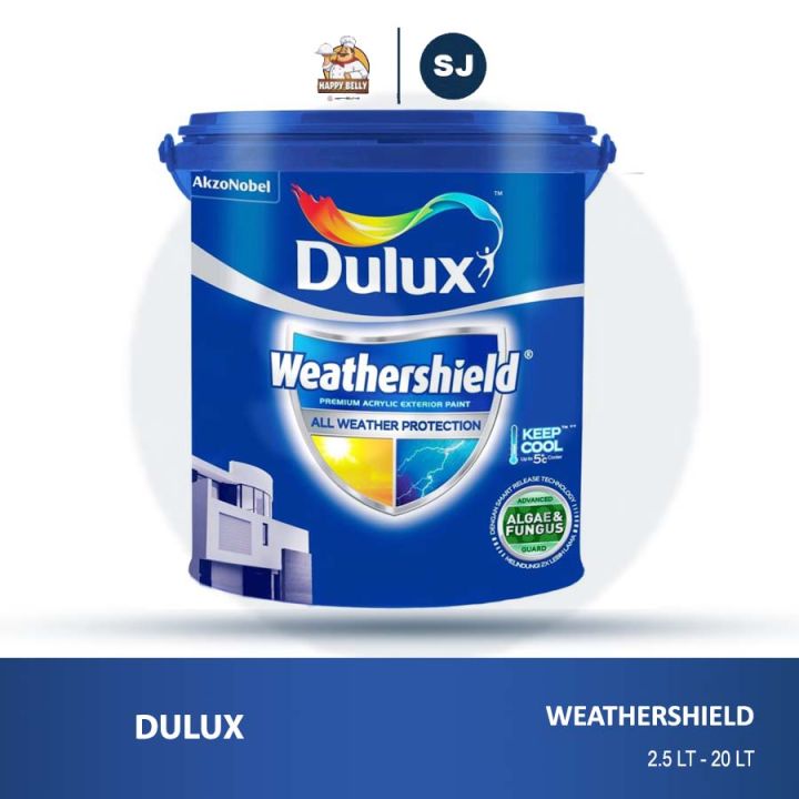 CAT TEMBOK DULUX WEATHERSHIELD EXTERIOR WS 2 5 LT WARNA STANDARD