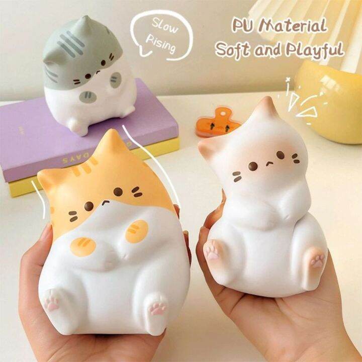 IETYQK Cat Cat Pinch Toy Rebound Slow Rising PU Slow Rising Squeeze Cat