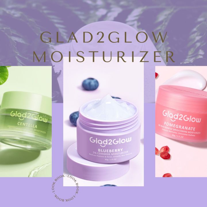 Glad Glow Moisturizer Gr Series Centella Pomegranate Blueberry