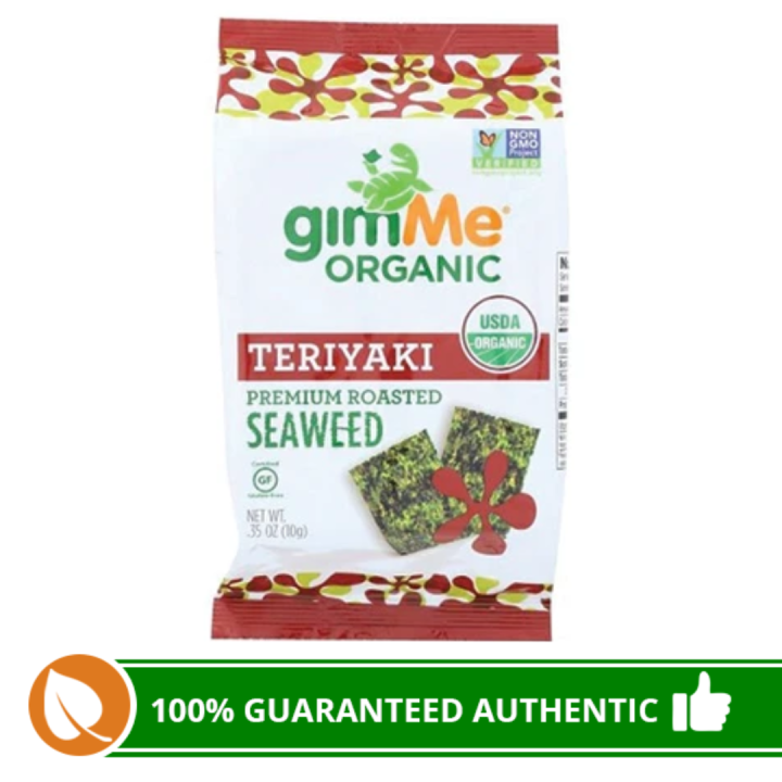 GimMe Organic Premium Roasted Teriyaki Seaweed 10g Lazada PH