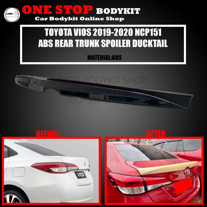 Toyota Vios Ncp Abs Rear Trunk Spoiler Ducktail Abs Skirt