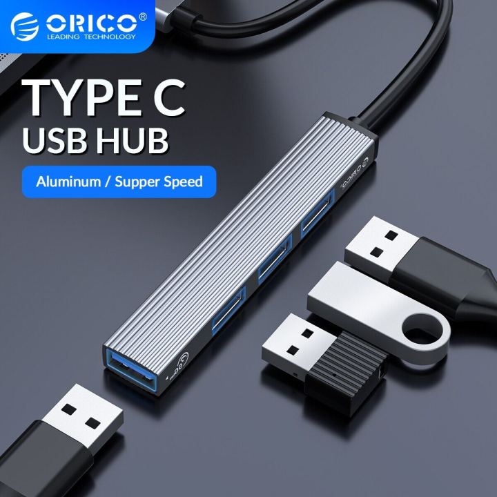 ORICO Mini Type C HUB Usb Hub 4 Port USB 3 0 2 0 Ultra Slim Portable