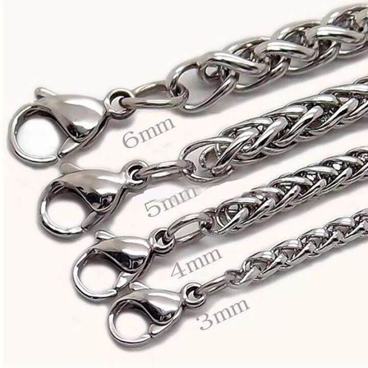 Stainless Steel Silver Chain 4mm For Adult 24inch Lazada PH