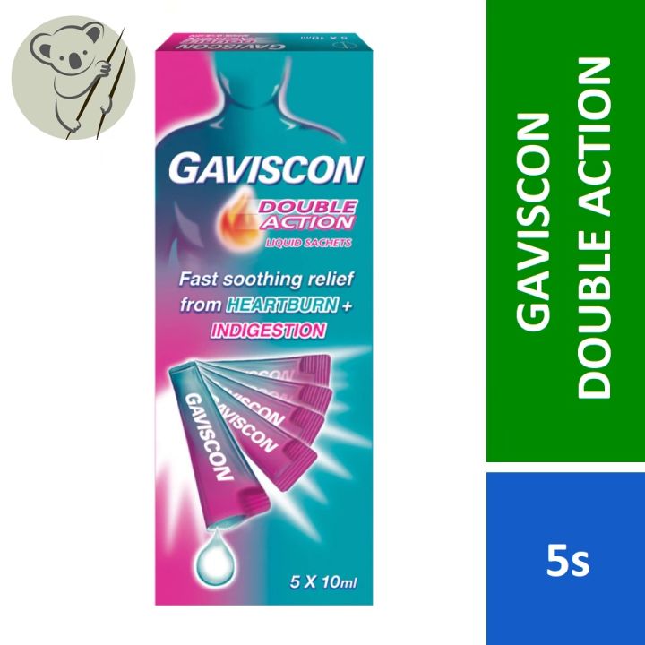 Gaviscon Double Action Liquid Sachets 5 X 10ml Lazada