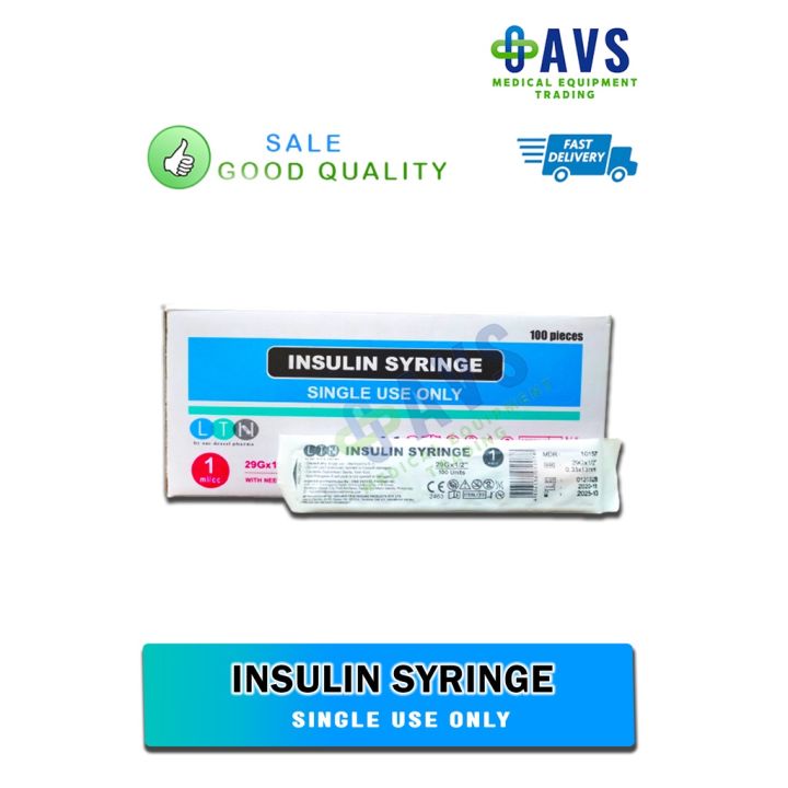 COD Insulin Syringe 1mlcc 29G X 12 100pcs Per Box LTN Lazada PH