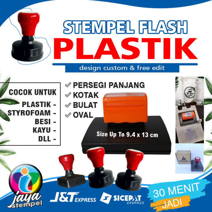 STEMPEL FLASH OTOMATIS PLASTIK STEMPEL PERMANEN STEMPEL CUP MINUMAN