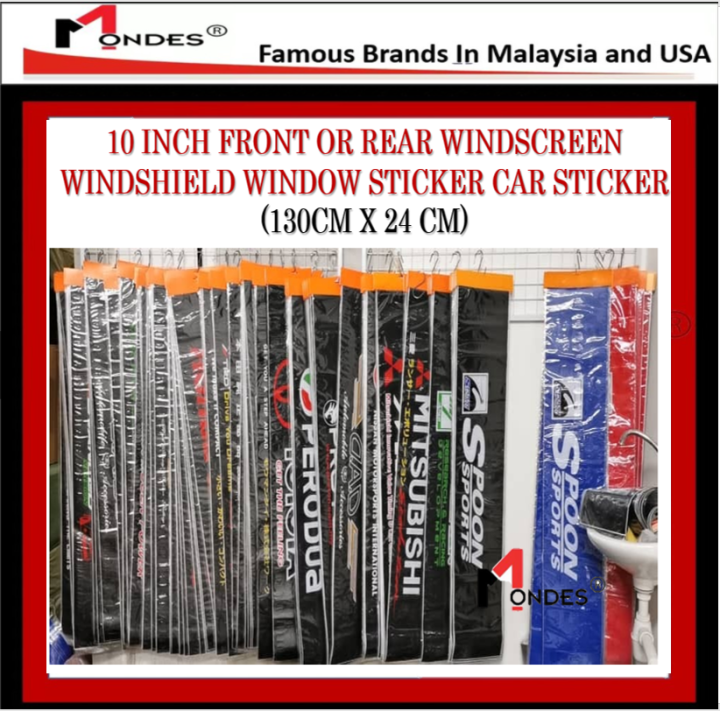 CARBON Front Or Rear Depan Belakang Car Windscreen Windshield