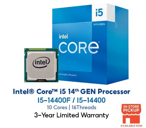 Intel Core I5 14th Gen 14400 14400F Processor BX8071514600K