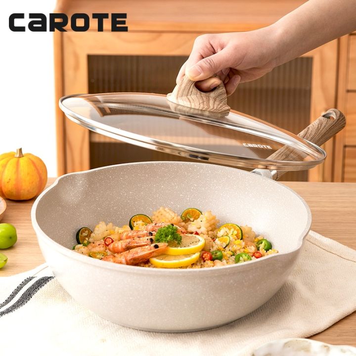 Carote Cosy Collection Non Stick Frying Wok Cm Frying Pan With Lid