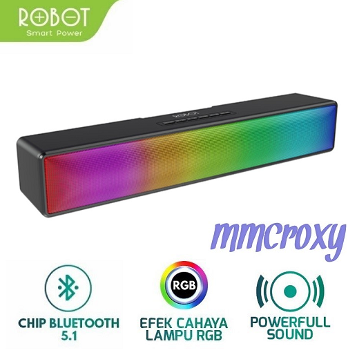 Robot Rb Speaker Bluetooth Soundbar Speaker Powerful Stereo Rgb