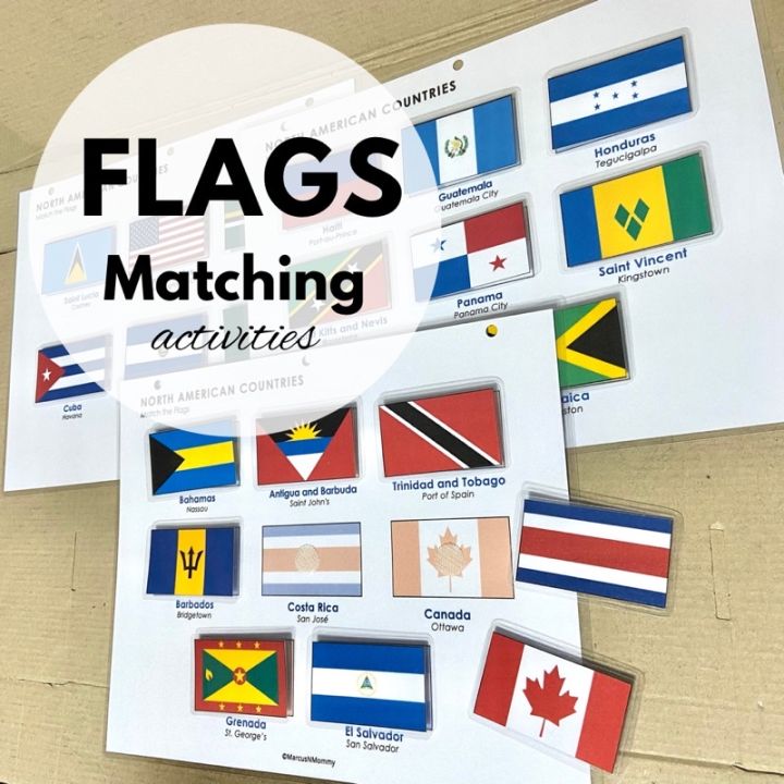 Flags Countries Flashcards Matching And Tracing Worksheets Lazada Ph