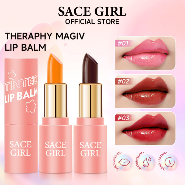 SACE GIRL Lip Tint Tinted Lip Theraphy Magic Lip Balm Lasting