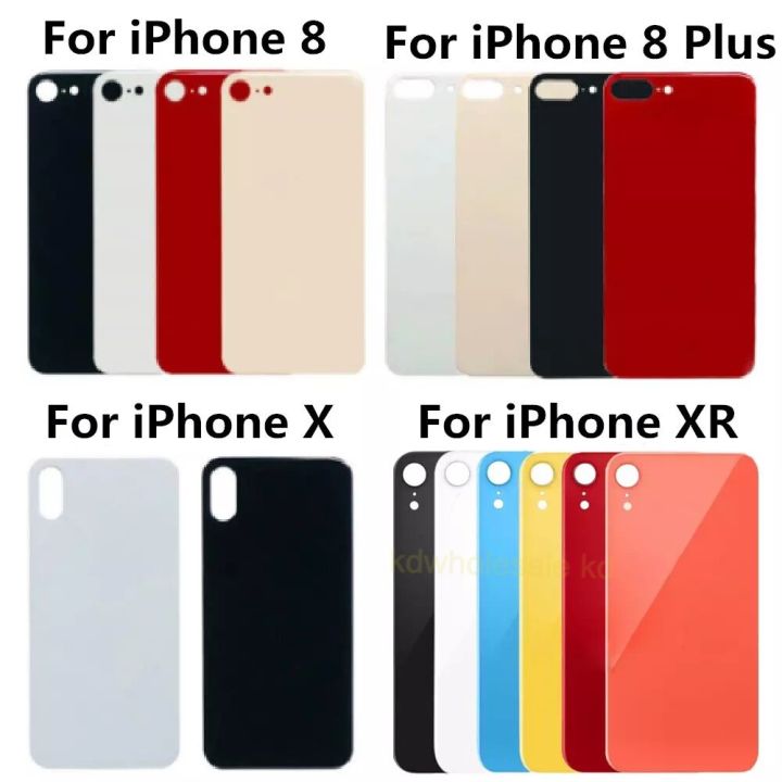 Original Big Hole For Iphone Plus X Xs Xr Xs Max Back Glass Cover