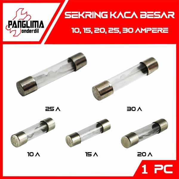 Sekring Kaca Besar Ampere A Fuse Sikring Kaca Tabung Glass