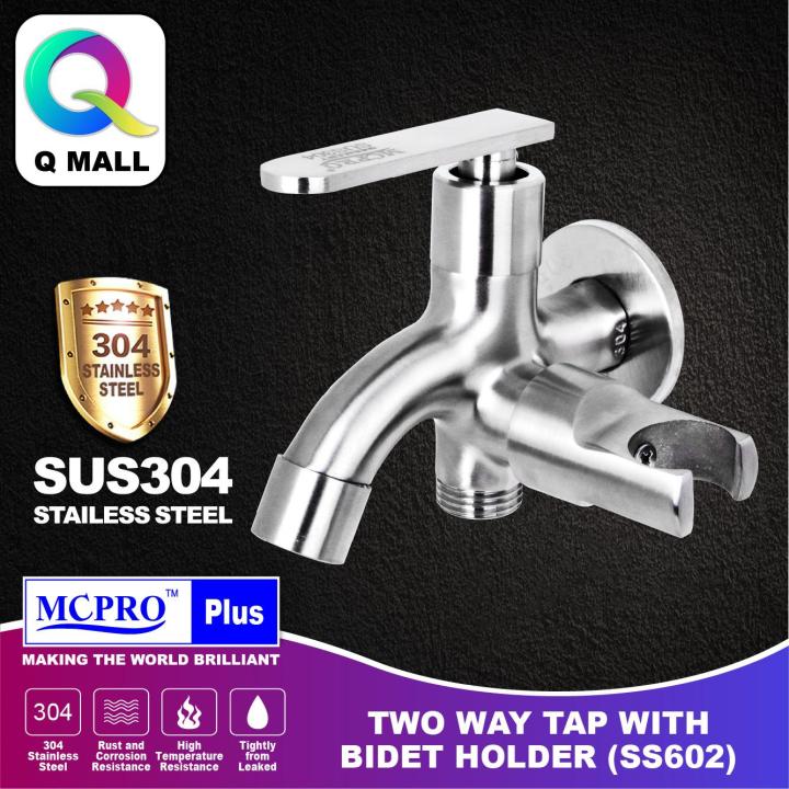 Mcpro Plus Stainless Steel Sus Bathroom Toilet Two Way Tap With