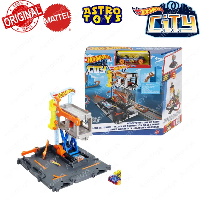Track Set Builder Hot Wheels City Downtown Mattel Tune Up Shop Jalanan