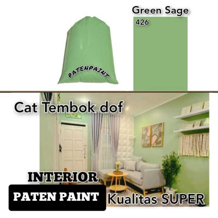 Cat Tembok Kg Cat Tembok Warna Hijau Sage Green Sage Lazada