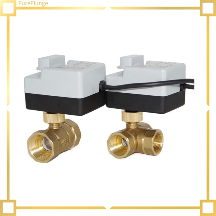 PurePlunge Brass Motorized Valve 3 Wire Two Control Electric Actuator