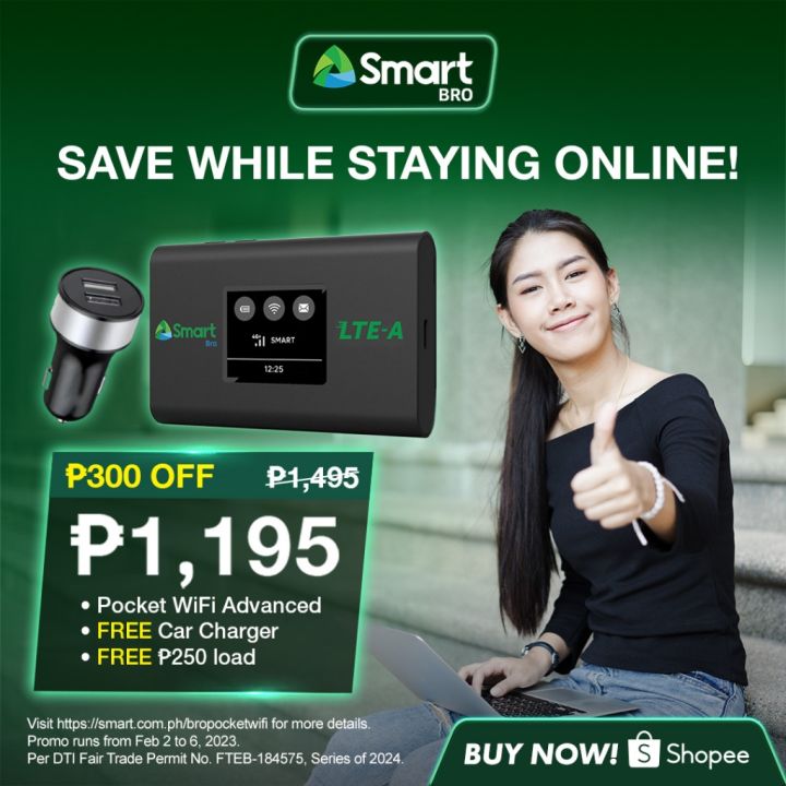 Smart Bro Pocket Wifi Lte Advanced Greenpacket M A Lazada Ph