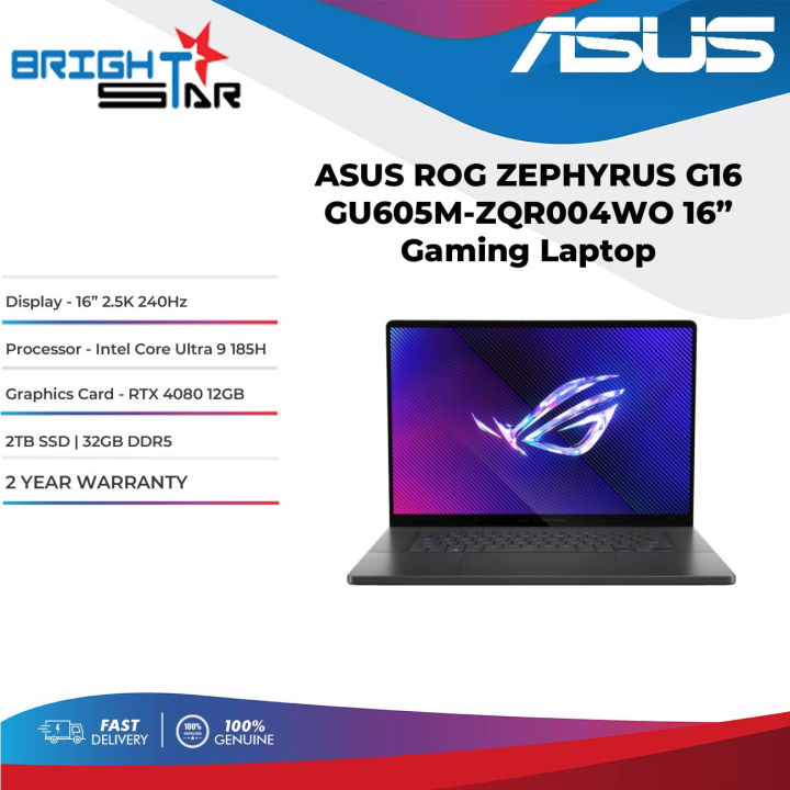 ASUS ROG ZEPHYRUS G16 16 GU605M ZQR004WO Gaming Laptop 16 2 5K 240Hz