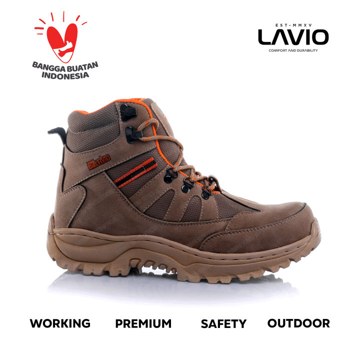 Sepatu Safety Boots Pria Cowok Keren Proyek Kerja Lapangan Lavio Geneva