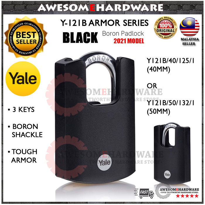 YALE Y121 Y121B 40 125 1 ANTI CUT PADLOCK WITH ARMOUR 40MM Lazada