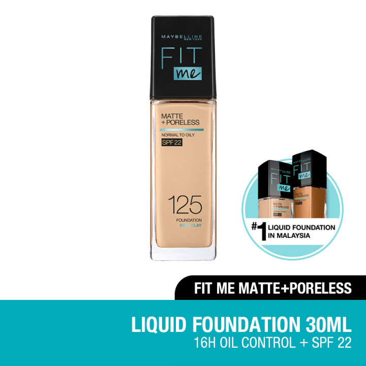 MAYBELLINE Fit Me Matte Liq Foundation SPF 125 Nude Beige Lazada