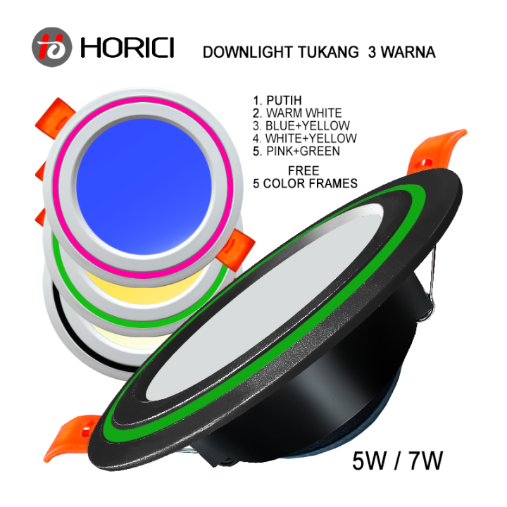 Model Baru Merek Horici Asli Full Terang W W Lampu Downlight Led