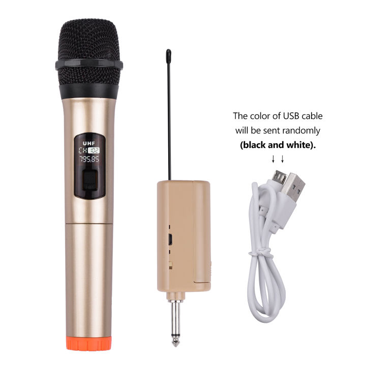 Handheld Wire Less Microphone Uhf Dynamic Mic With Portable Mini