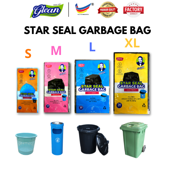 Glean Pcs Star Seal L Garbage Plastic Bag High Quality Leakproof